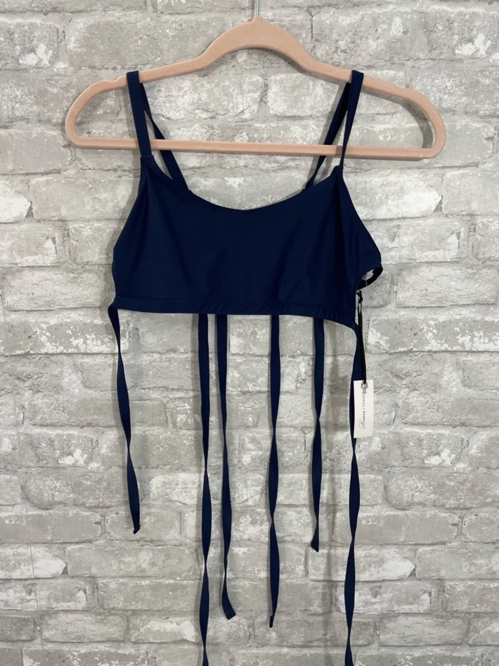 Lovers + Friends Navy Lindsay Bikini Top - Picture 2 of 6